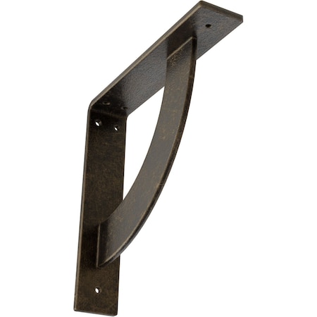 Ekena Millwork Bulwark Steel Bracket, Antiqued Pale Gold 2"W x 10"D x 10"H BKTM02X10X10BUAPG